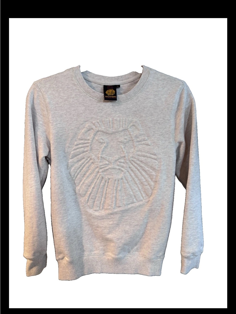 The Lion King Broadway Musical Embossed Sweatshirt - Cream/Oatmeal